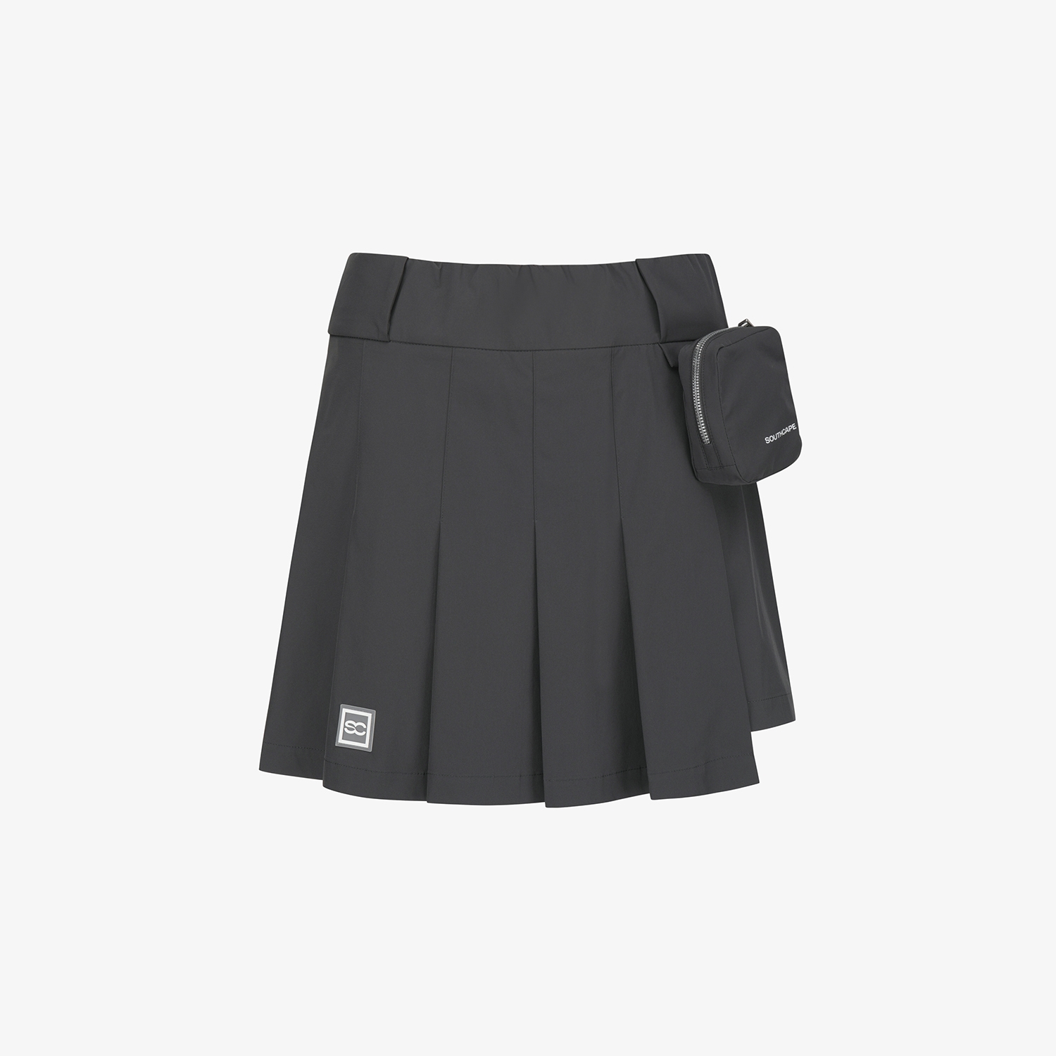 사우스케이프 여성 포켓 플리츠 큐롯 팬츠_다크 그레이