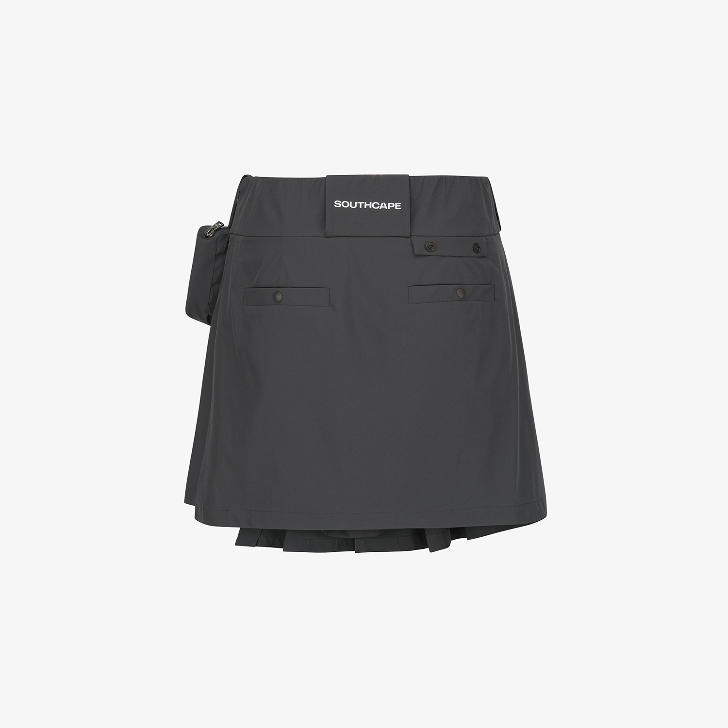 사우스케이프 여성 포켓 플리츠 큐롯 팬츠_다크 그레이