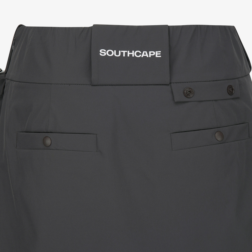 사우스케이프 여성 포켓 플리츠 큐롯 팬츠_다크 그레이