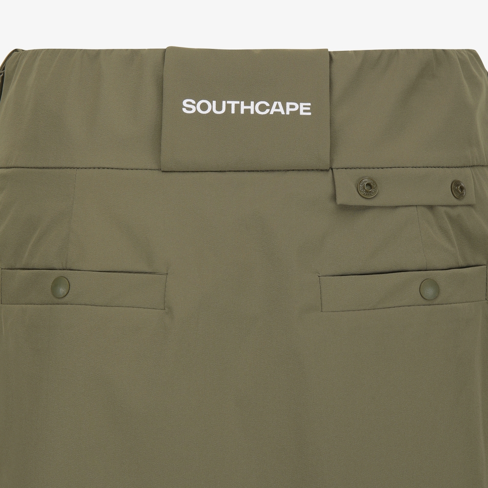 사우스케이프 여성 포켓 플리츠 큐롯 팬츠_카키
