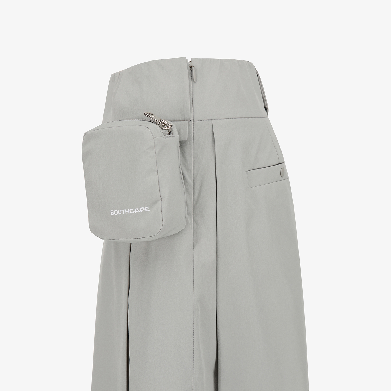 사우스케이프 여성 포켓 플리츠 큐롯 팬츠_라이트 그레이