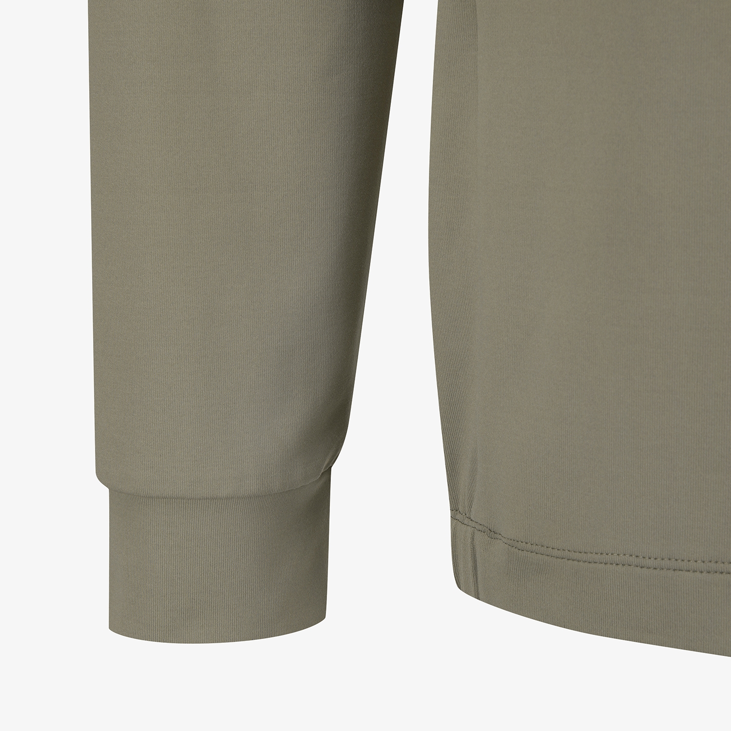 사우스케이프 남성 선라이즈 하우스 와펜 하프넥 집업 티셔츠_카키 베이지