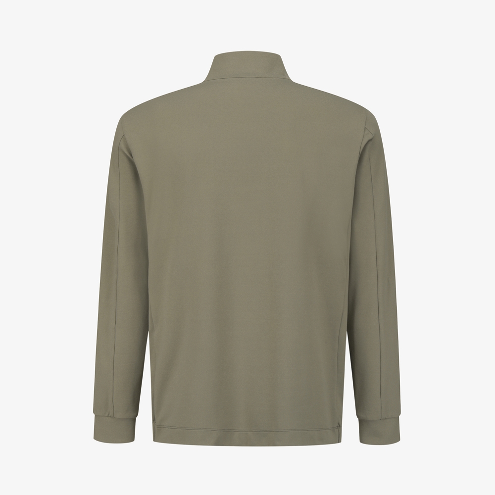 사우스케이프 남성 선라이즈 하우스 와펜 하프넥 집업 티셔츠_카키 베이지