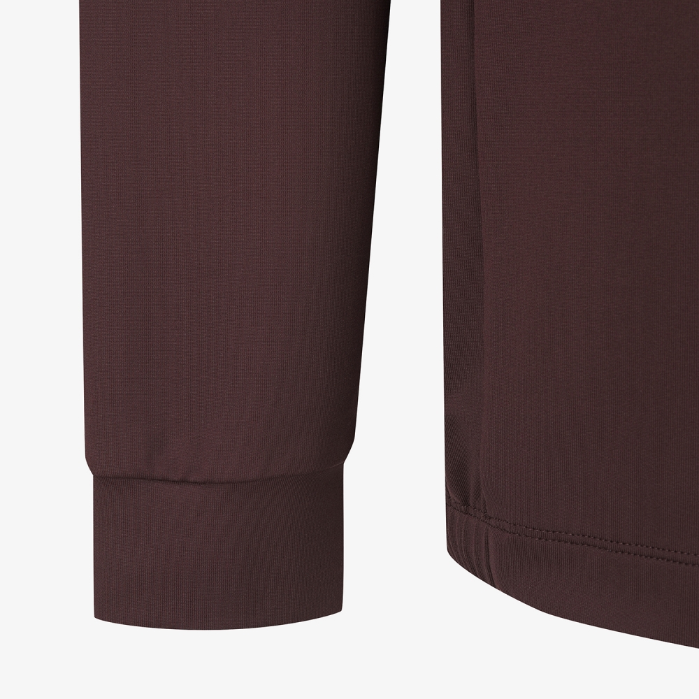 사우스케이프 남성 선라이즈 하우스 와펜 하프넥 집업 티셔츠_와인