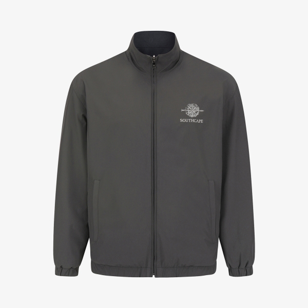 사우스케이프 남성 모노그램 패턴 자카드 리버시블 하이넥 점퍼_다크 그레이