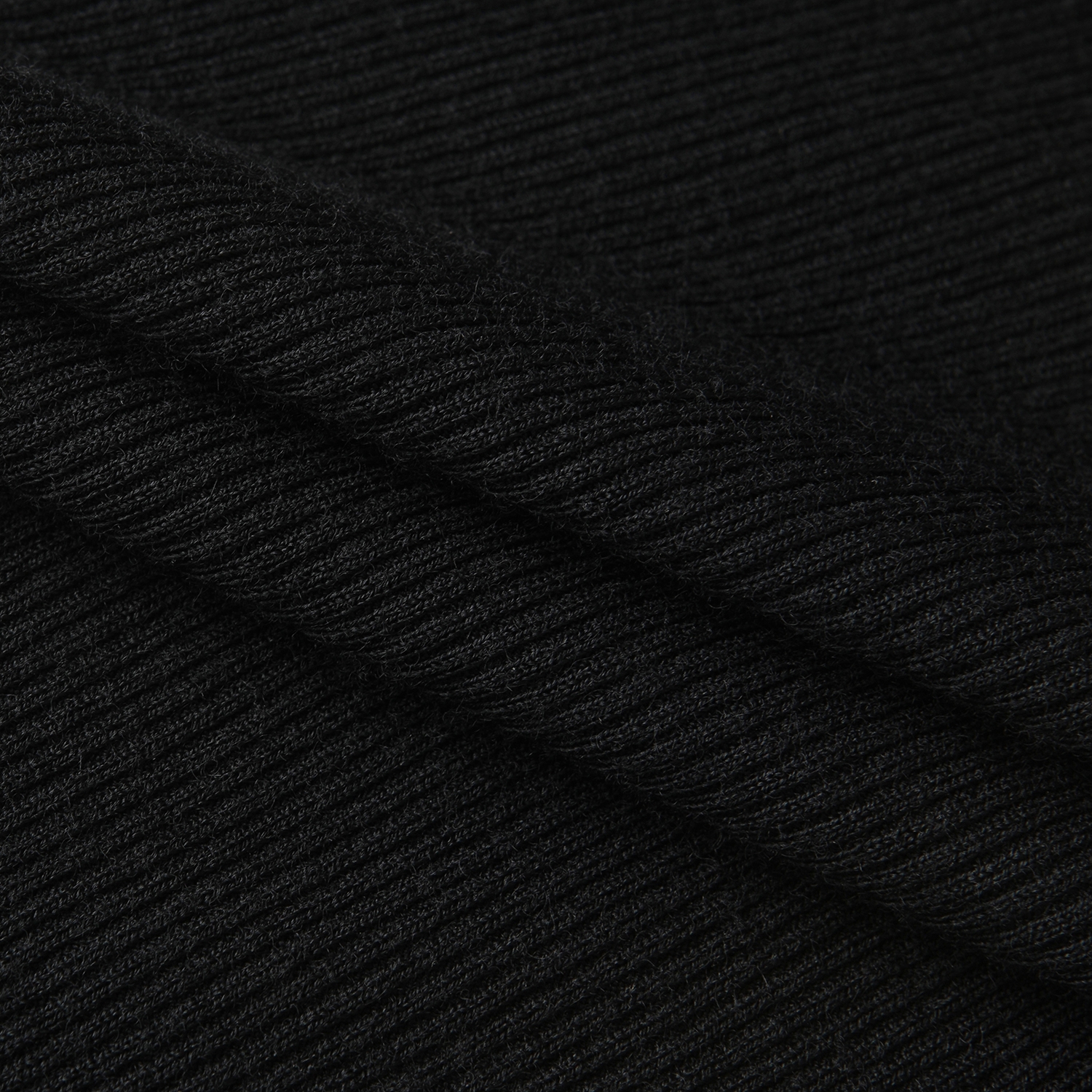 남성 사우스크로스 골지 배색 카라 긴팔 티셔츠_블랙