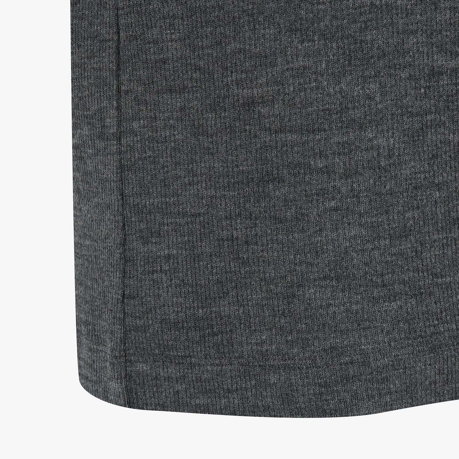 남성 사우스크로스 골지 배색 카라 긴팔 티셔츠_다크 그레이