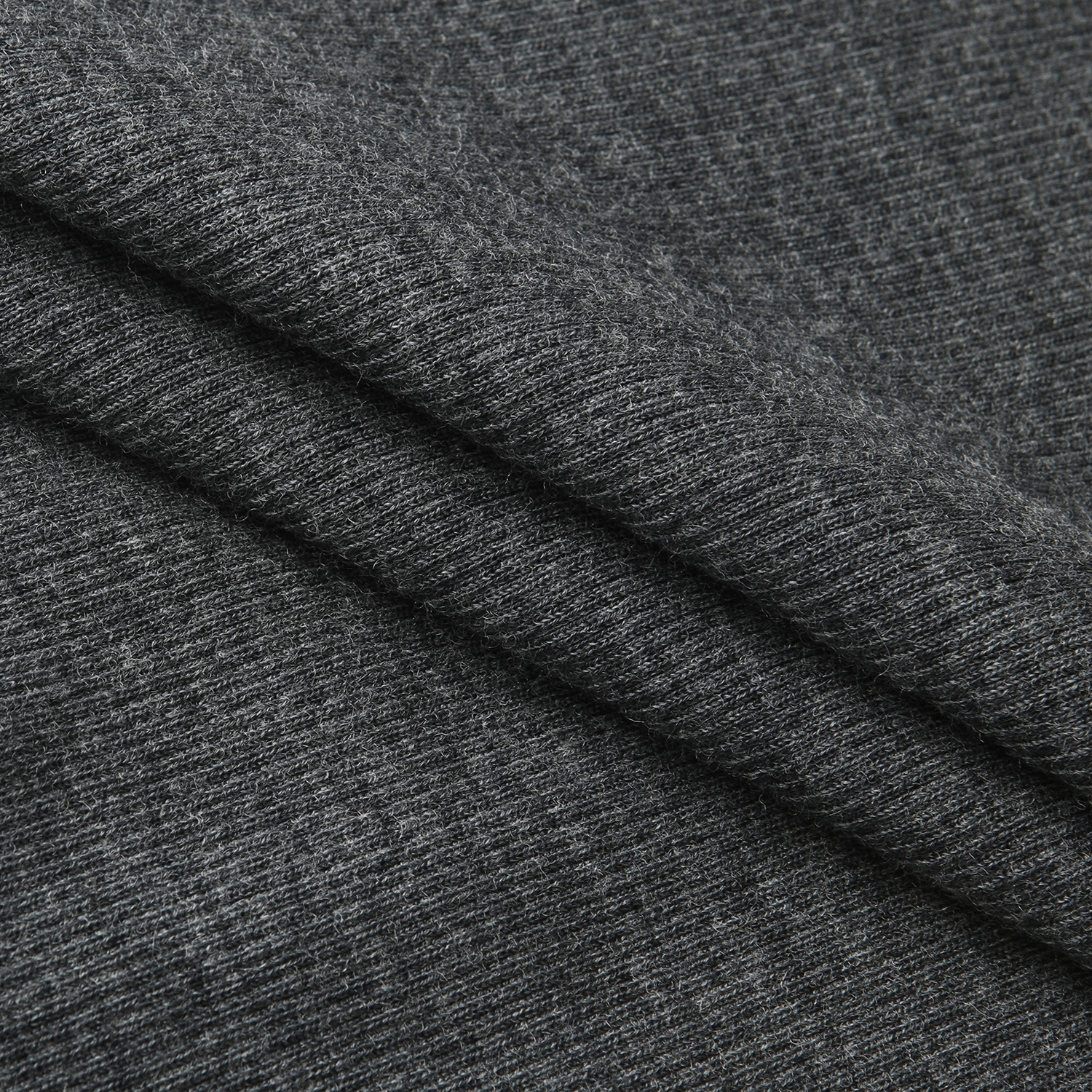 남성 사우스크로스 골지 배색 카라 긴팔 티셔츠_다크 그레이