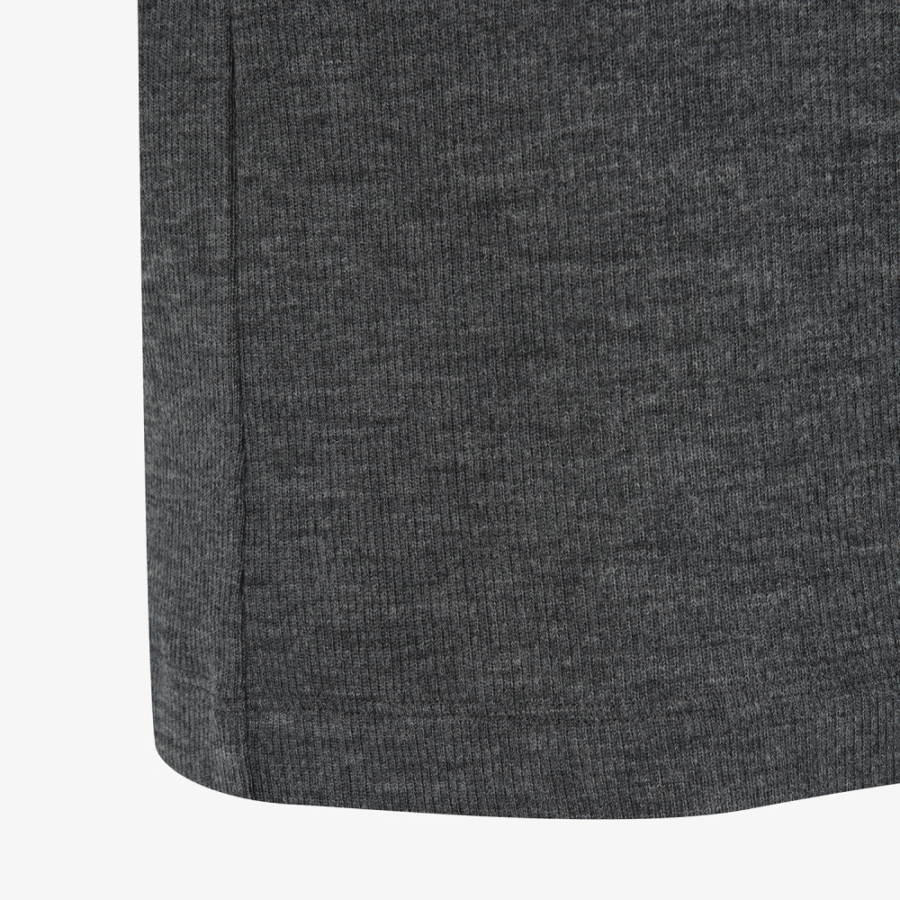 남성 사우스크로스 골지 배색 카라 긴팔 티셔츠_다크 그레이