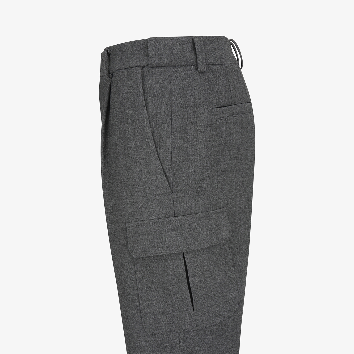 사우스케이프 남성 히든 밴딩 카고 팬츠_멜란지 그레이