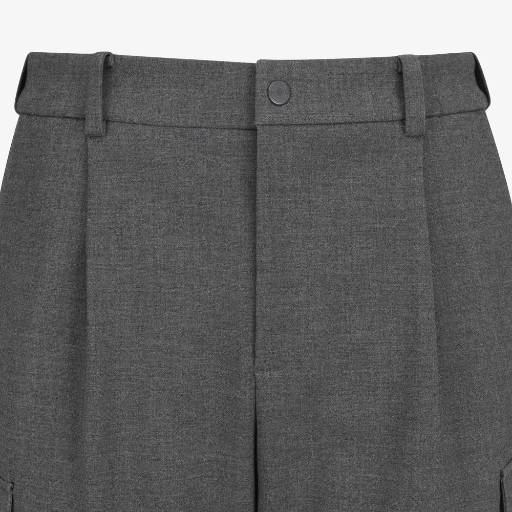 사우스케이프 남성 히든 밴딩 카고 팬츠_멜란지 그레이