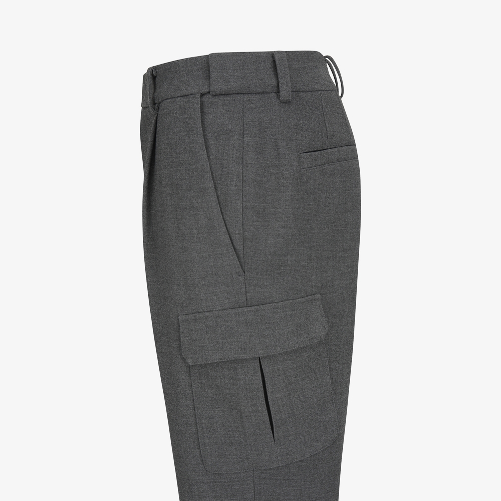 사우스케이프 남성 히든 밴딩 카고 팬츠_멜란지 그레이