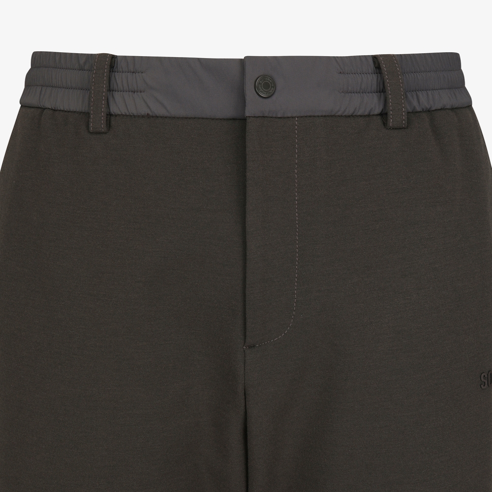 사우스케이프 남성 기모 밴딩 레귤러핏 팬츠_브라운