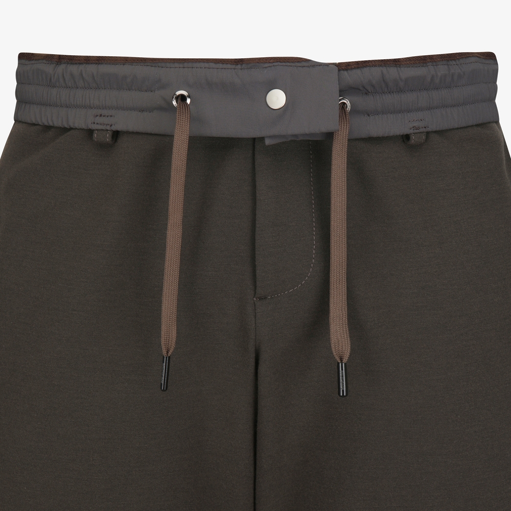 사우스케이프 남성 기모 밴딩 레귤러핏 팬츠_브라운