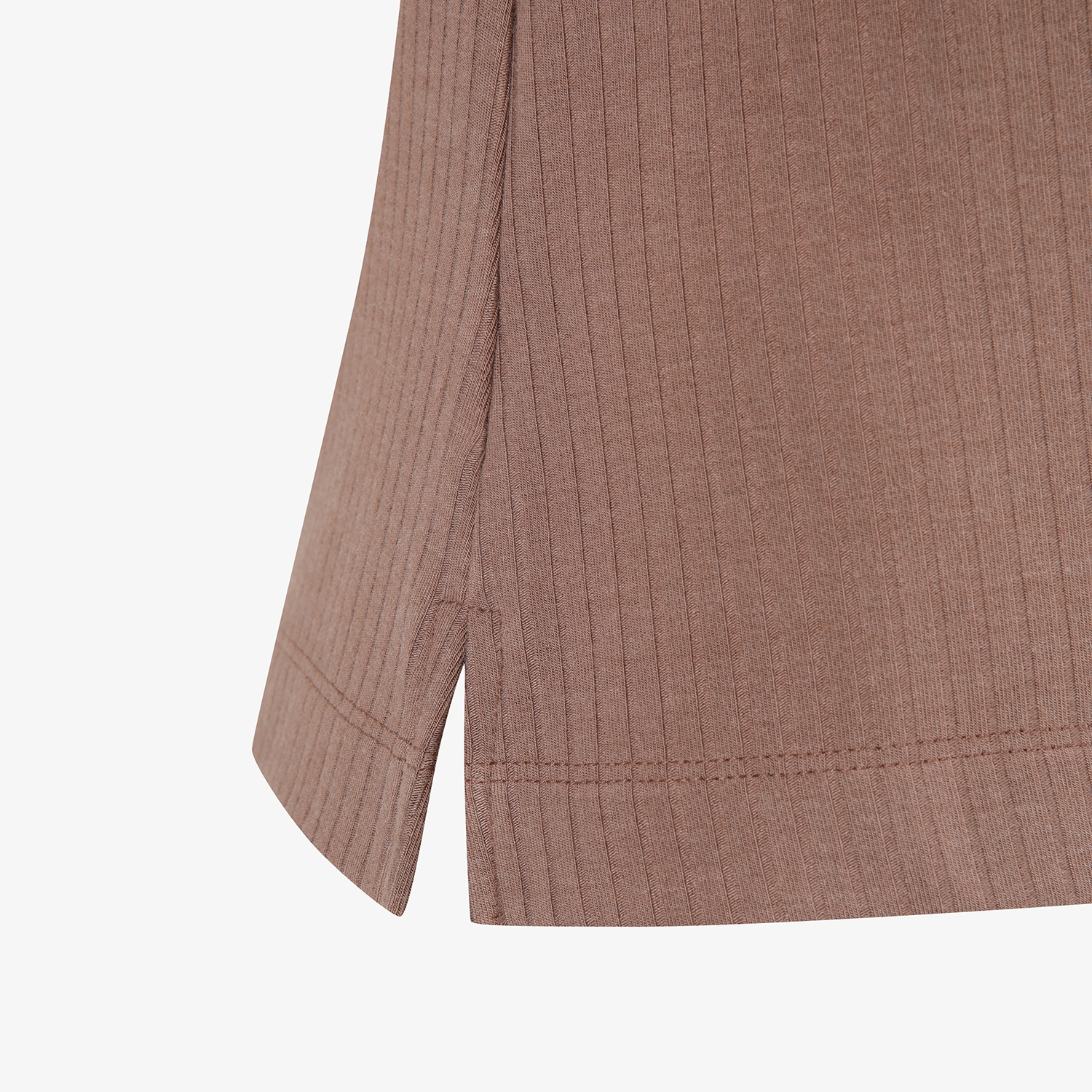 사우스케이프 여성 소프트 터치 골지 카라 티셔츠_다크 핑크