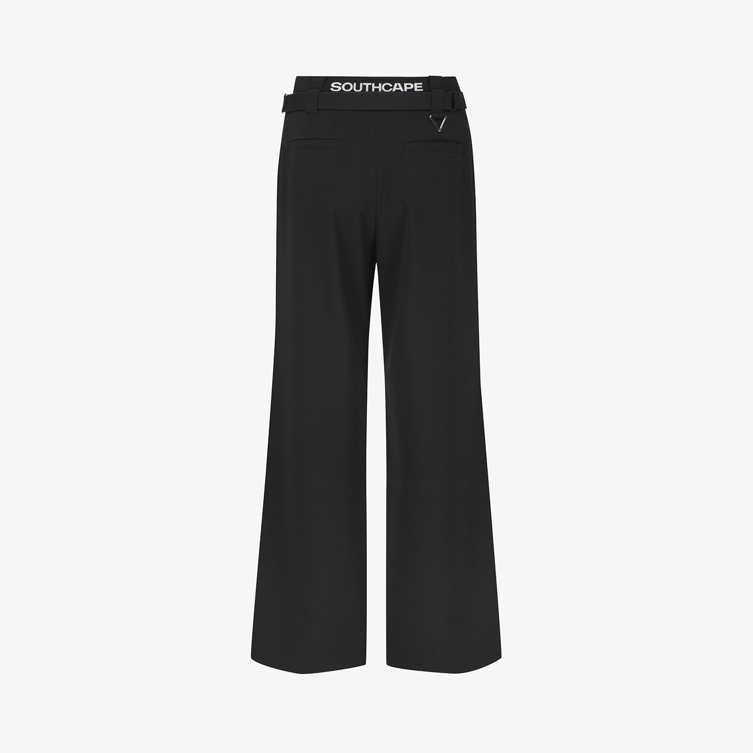 여성 사우스크로스 벨티드 슬림 부츠컷 팬츠_블랙