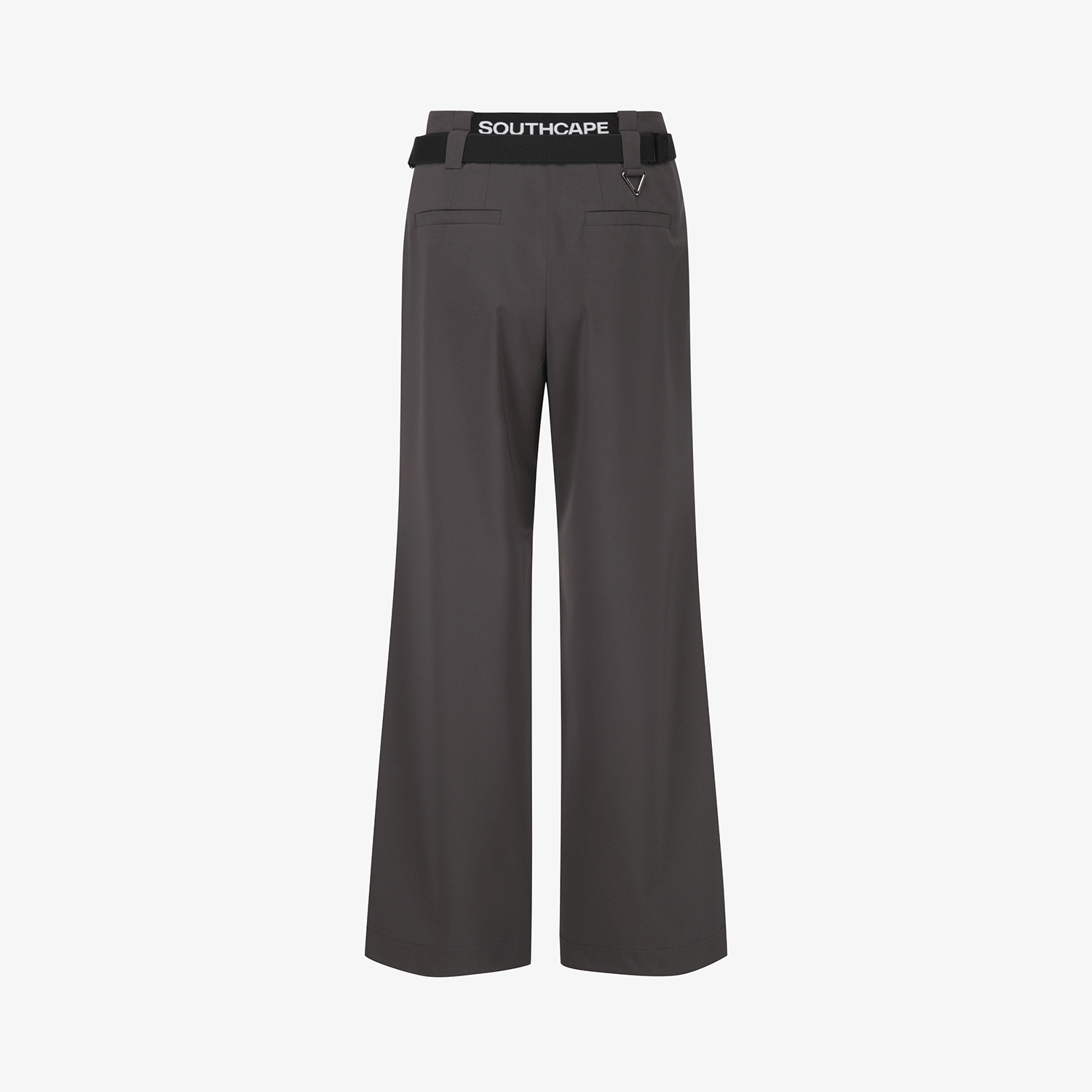 여성 사우스크로스 벨티드 슬림 부츠컷 팬츠_다크 브라운