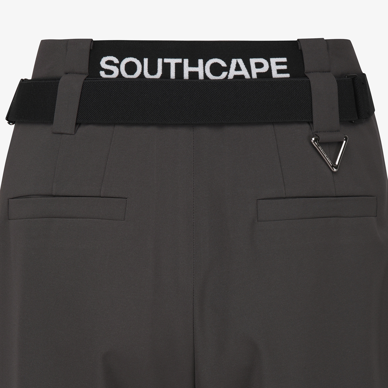 여성 사우스크로스 벨티드 슬림 부츠컷 팬츠_다크 브라운