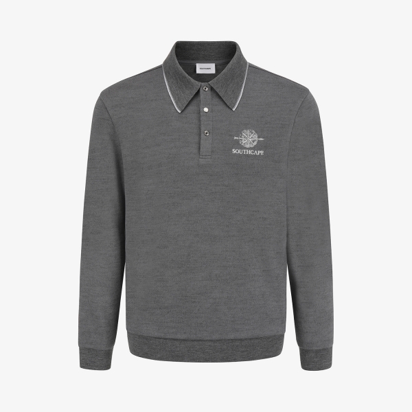 남성 사우스크로스 빅카라 긴팔 티셔츠_그레이