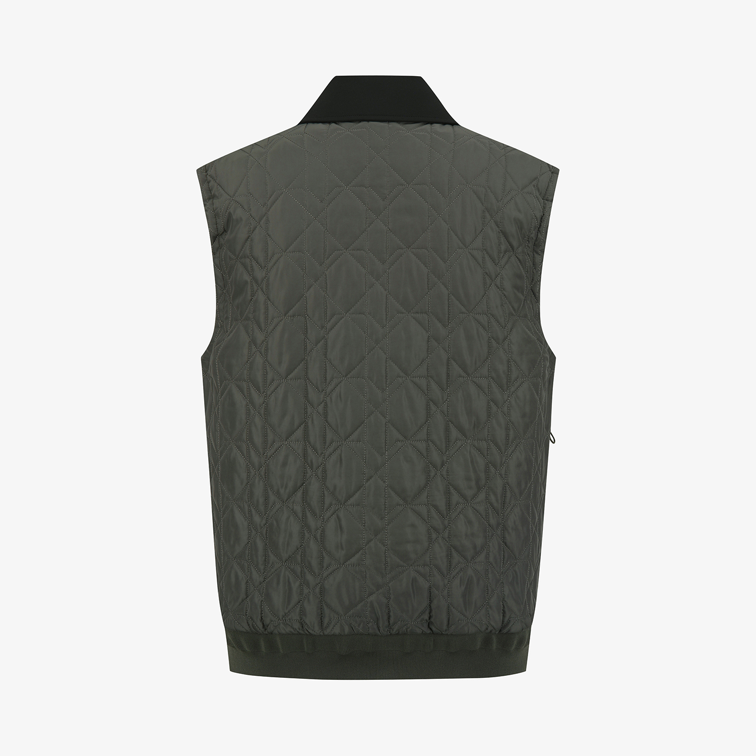 사우스케이프 남성 퀼팅 패딩 카라 베스트_카키