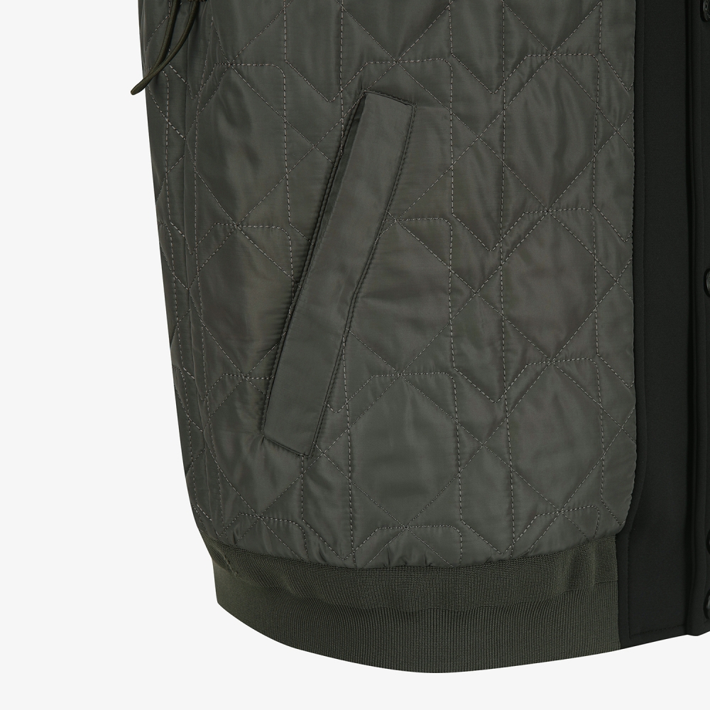 사우스케이프 남성 퀼팅 패딩 카라 베스트_카키