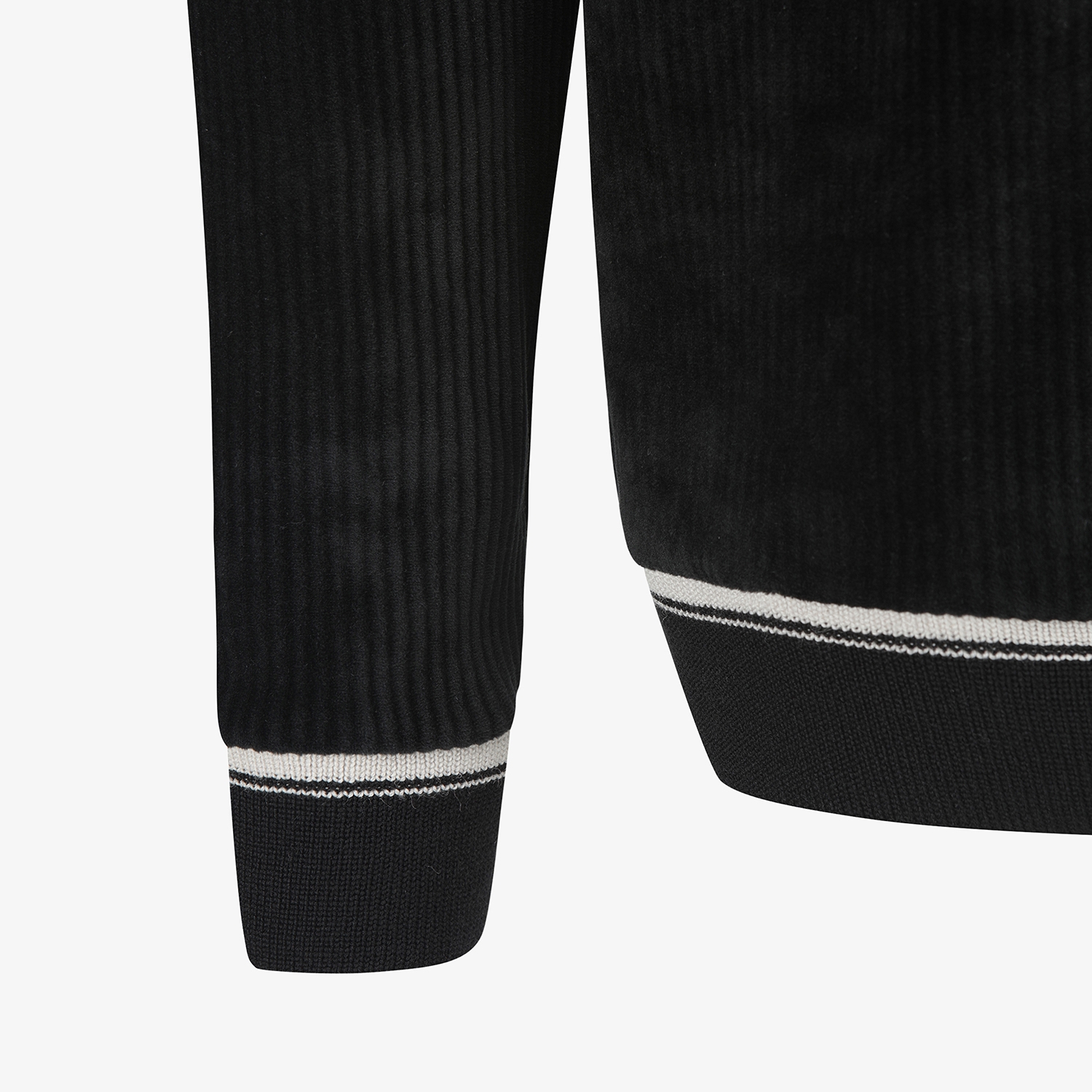 남성 사우스크로스 벨벳 터치 하이넥 스웨트 셔츠_블랙