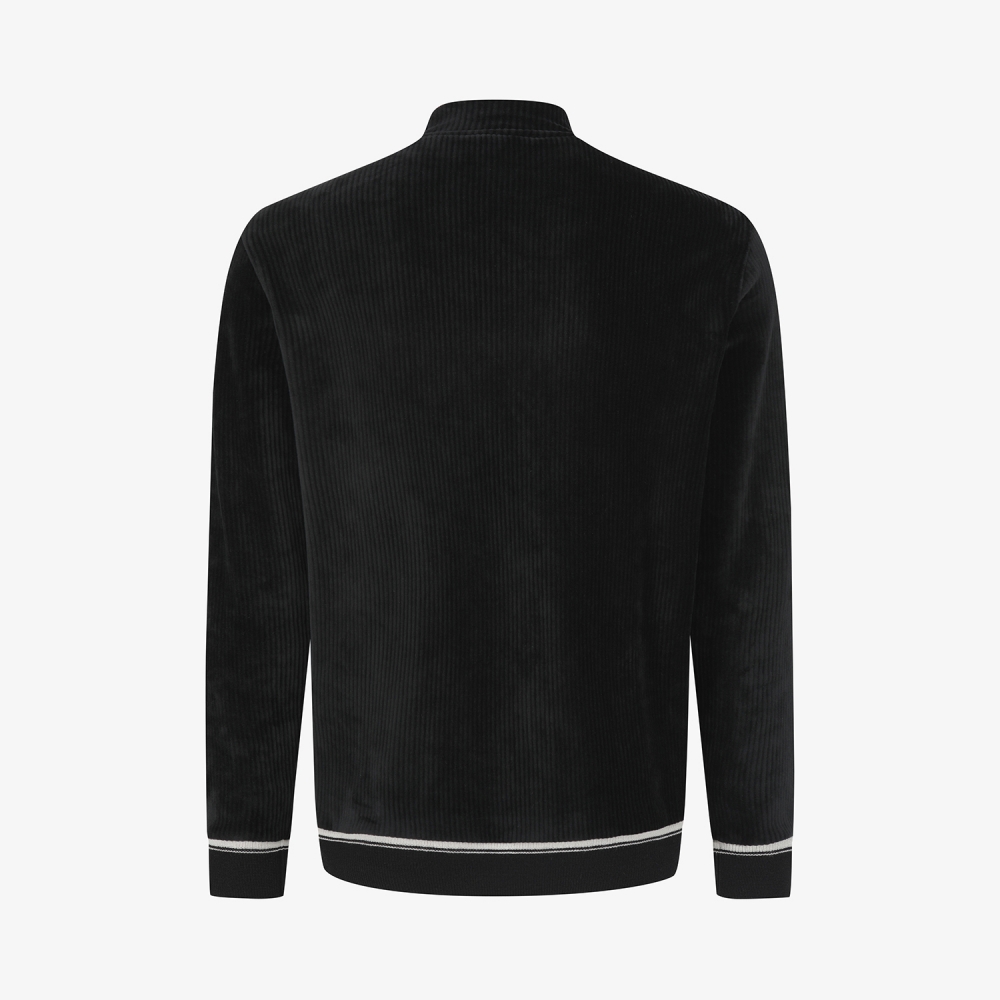 남성 사우스크로스 벨벳 터치 하이넥 스웨트 셔츠_블랙