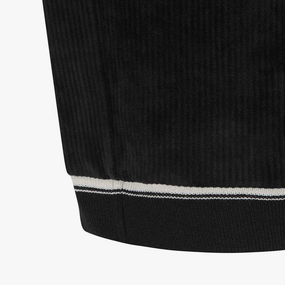 남성 사우스크로스 벨벳 터치 하이넥 스웨트 셔츠_블랙