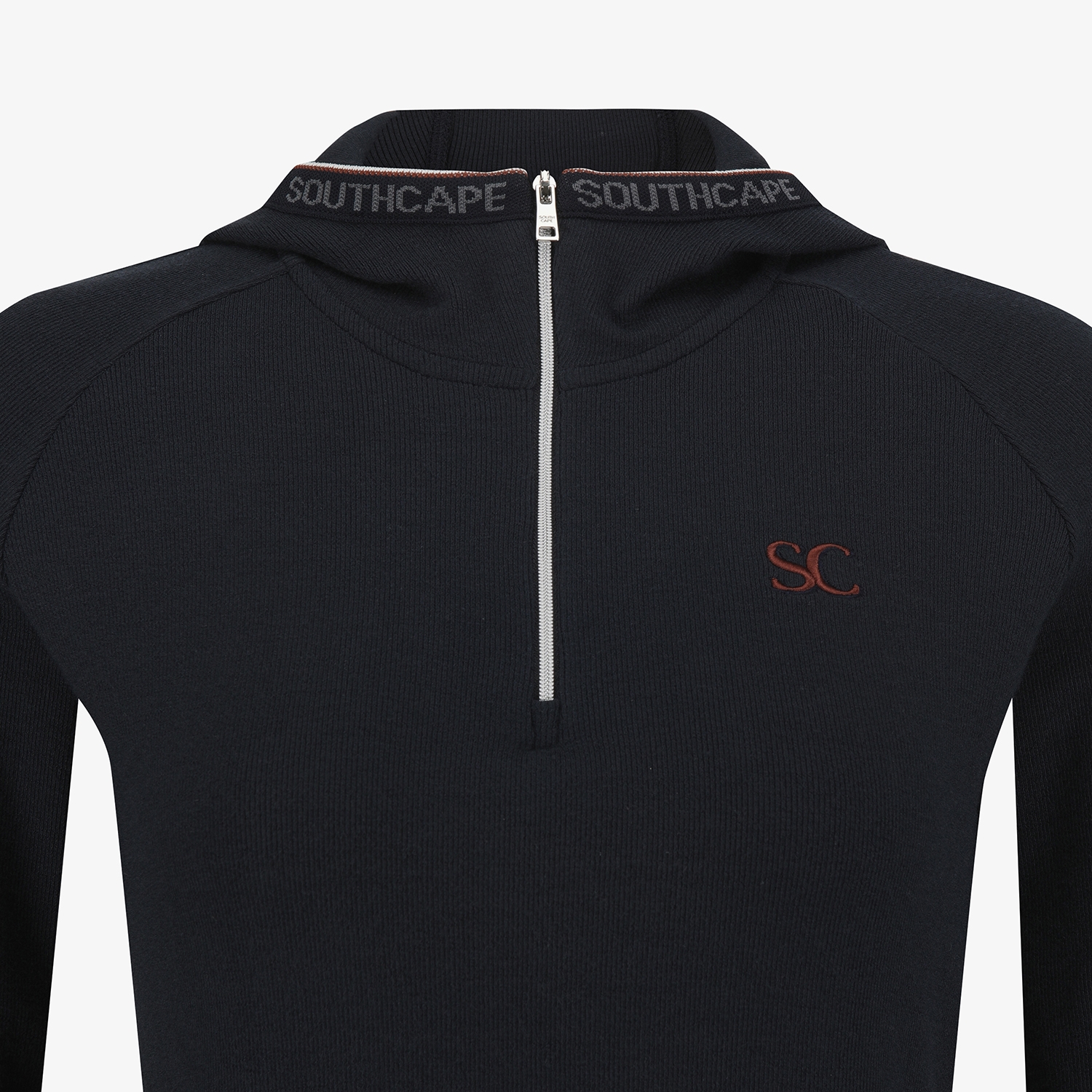 사우스케이프 여성 후드 하프집 베이스레이어_네이비