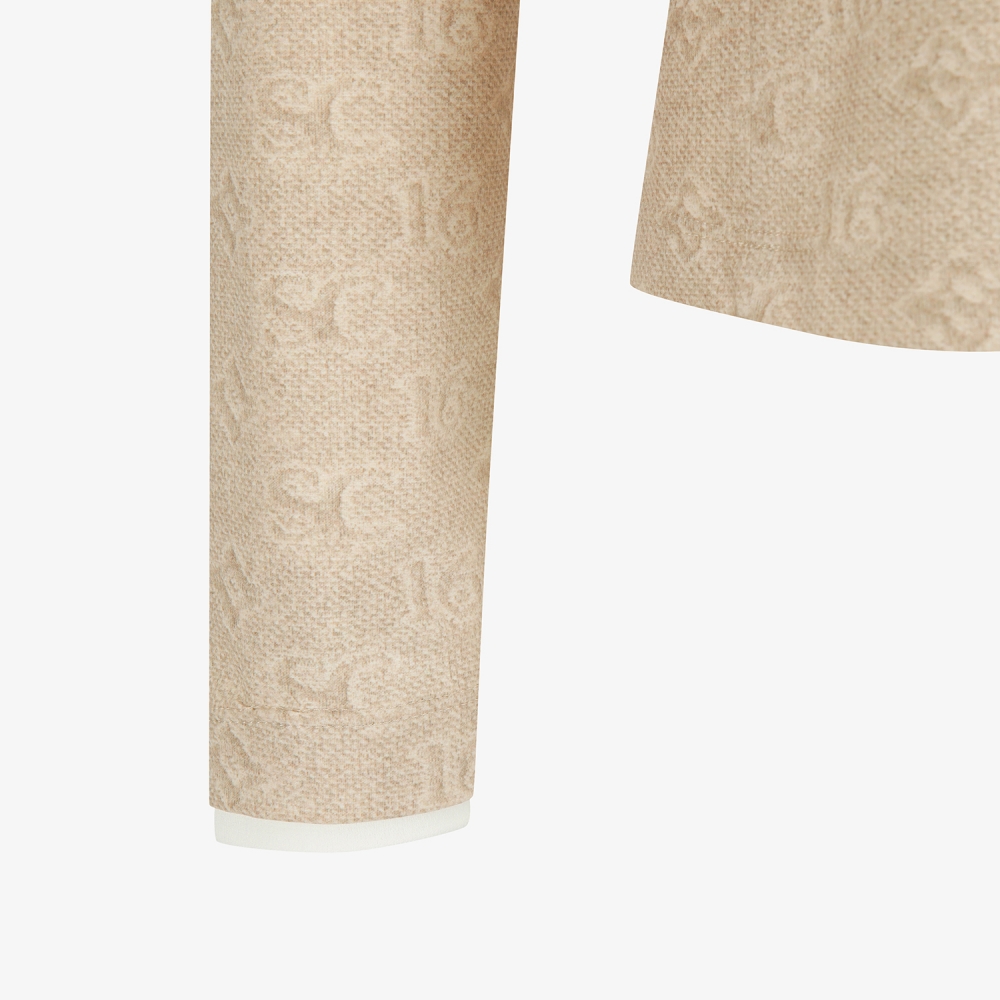 사우스케이프 여성 모노그램 패턴 카라 베이스레이어_베이지