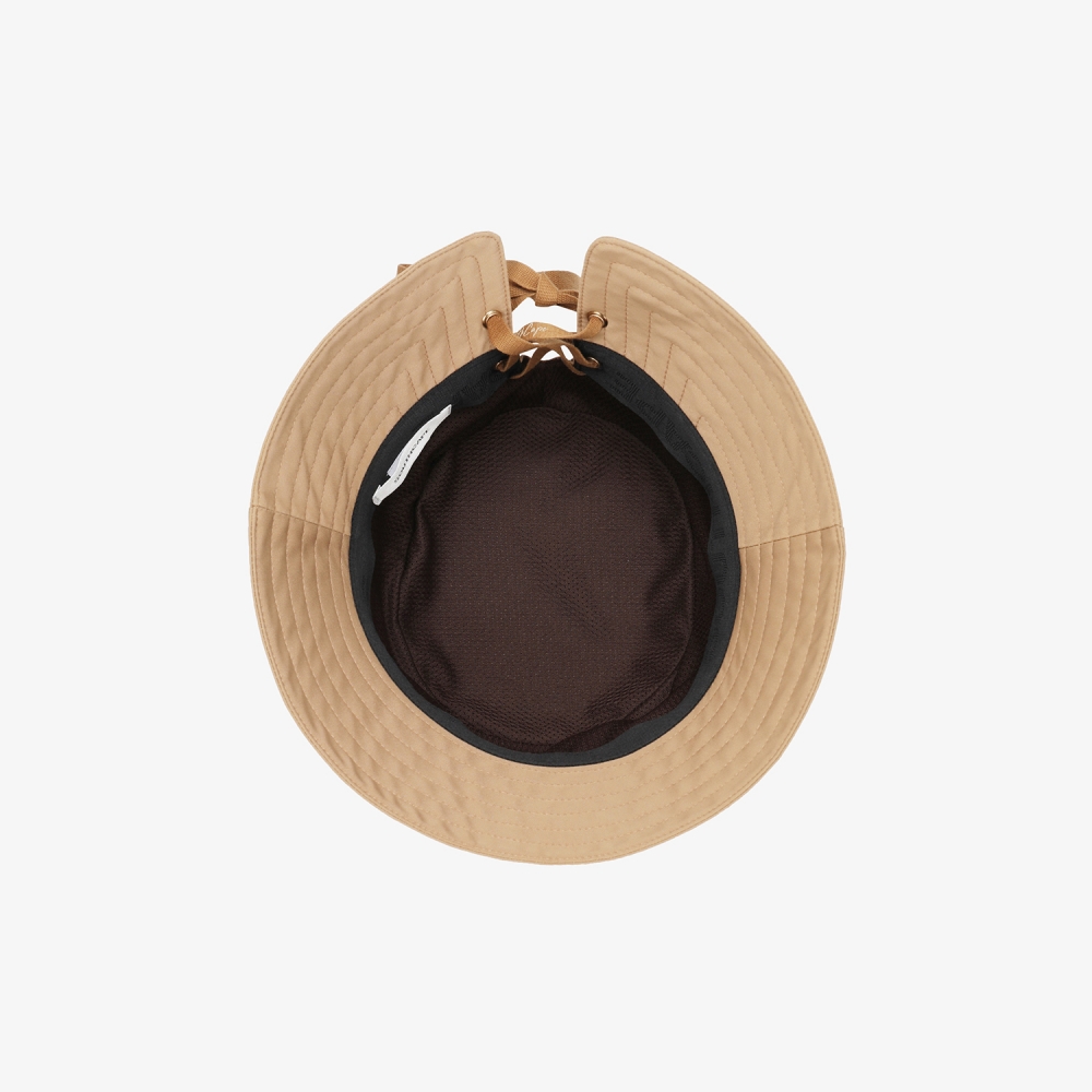 사우스케이프 여성 레이스업 리본 버킷햇_베이지