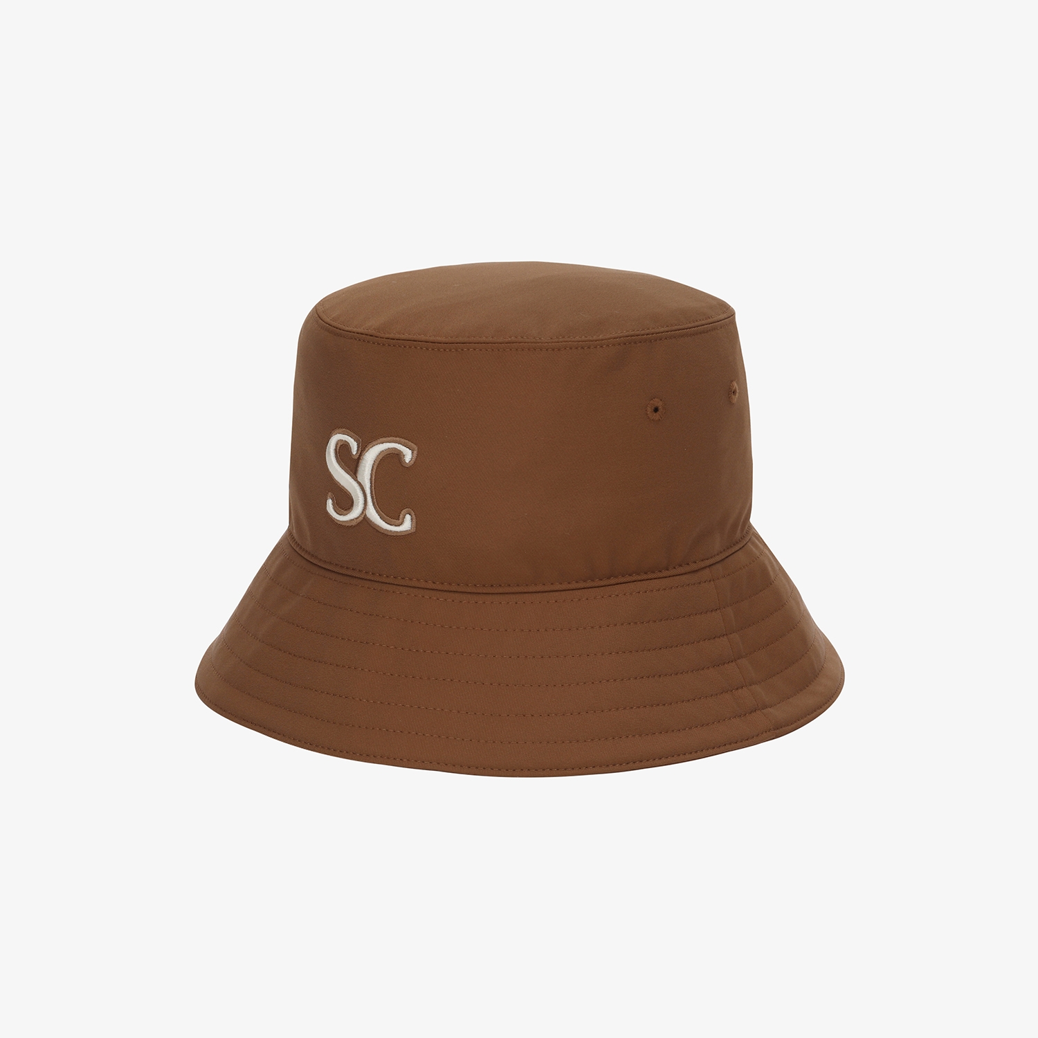 사우스케이프 여성 레이스업 리본 버킷햇_브라운