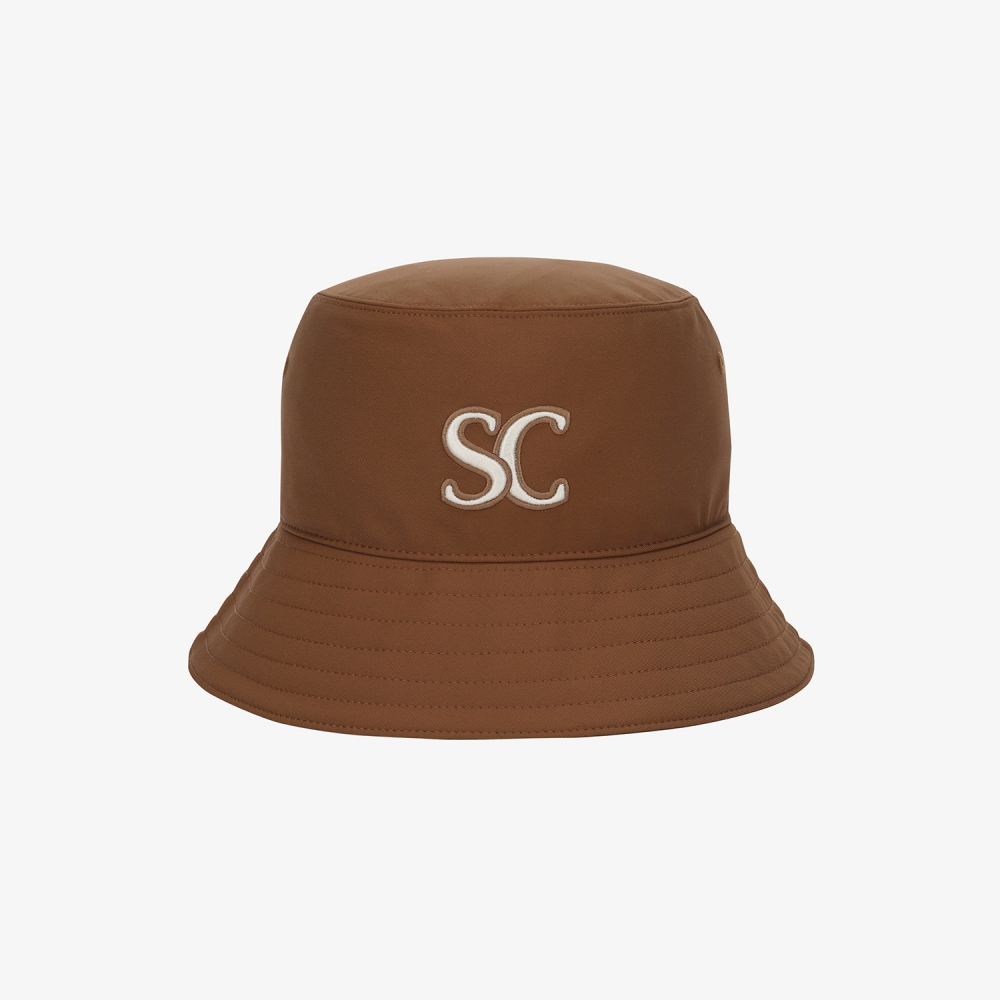 사우스케이프 여성 레이스업 리본 버킷햇_브라운