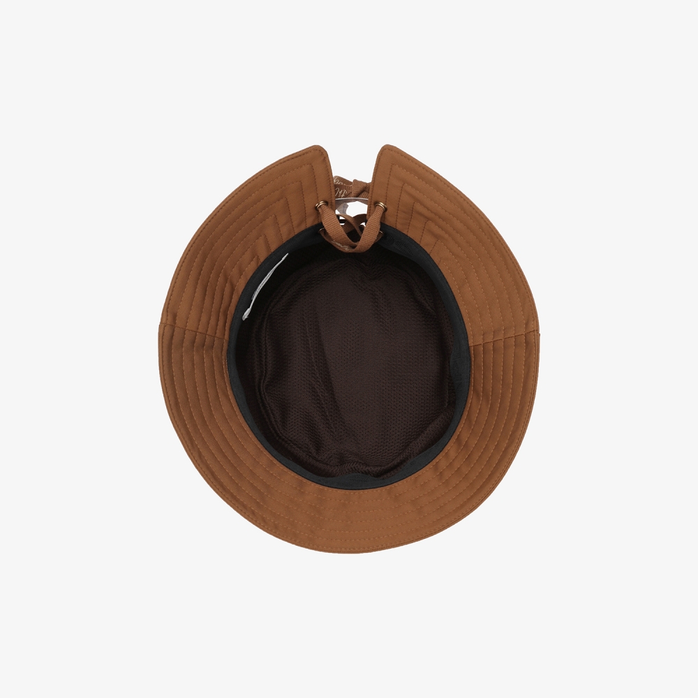 사우스케이프 여성 레이스업 리본 버킷햇_브라운