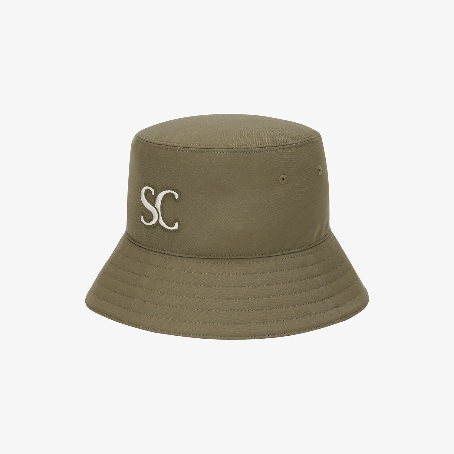 사우스케이프 여성 레이스업 리본 버킷햇_카키