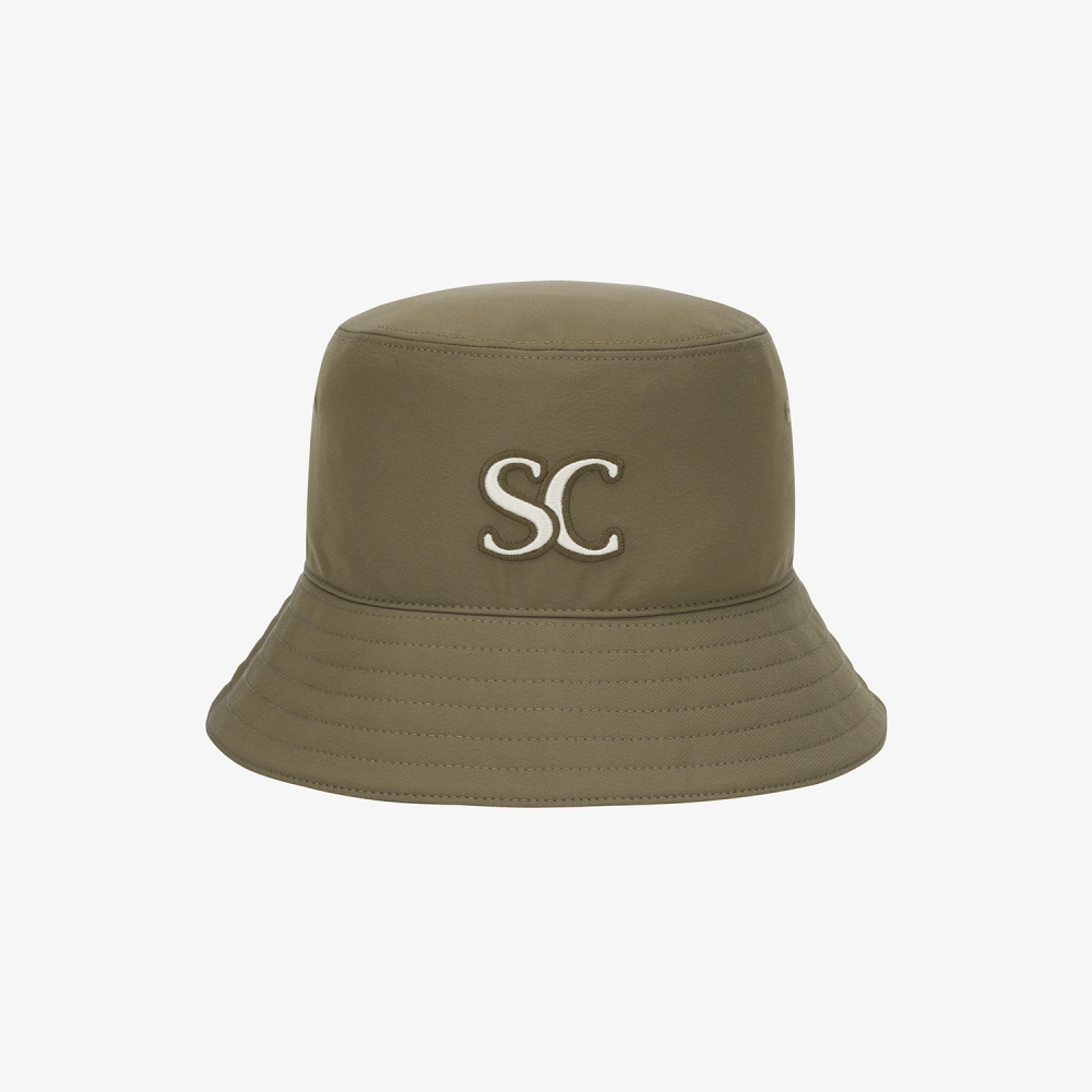 사우스케이프 여성 레이스업 리본 버킷햇_카키