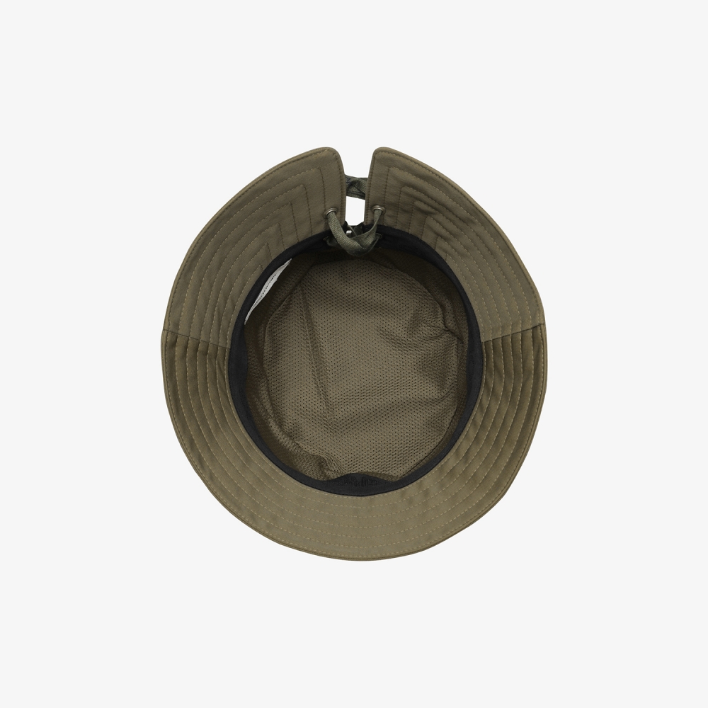 사우스케이프 여성 레이스업 리본 버킷햇_카키