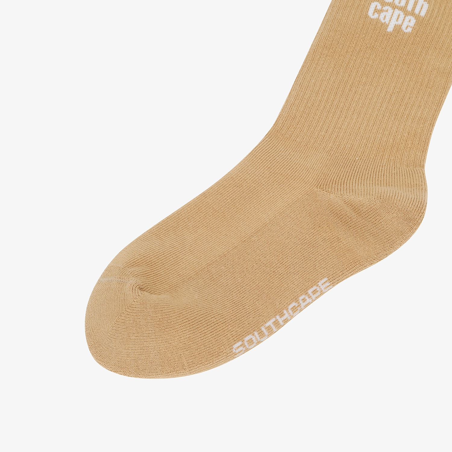 사우스케이프 여성 레터링 라인 로고 삭스_베이지