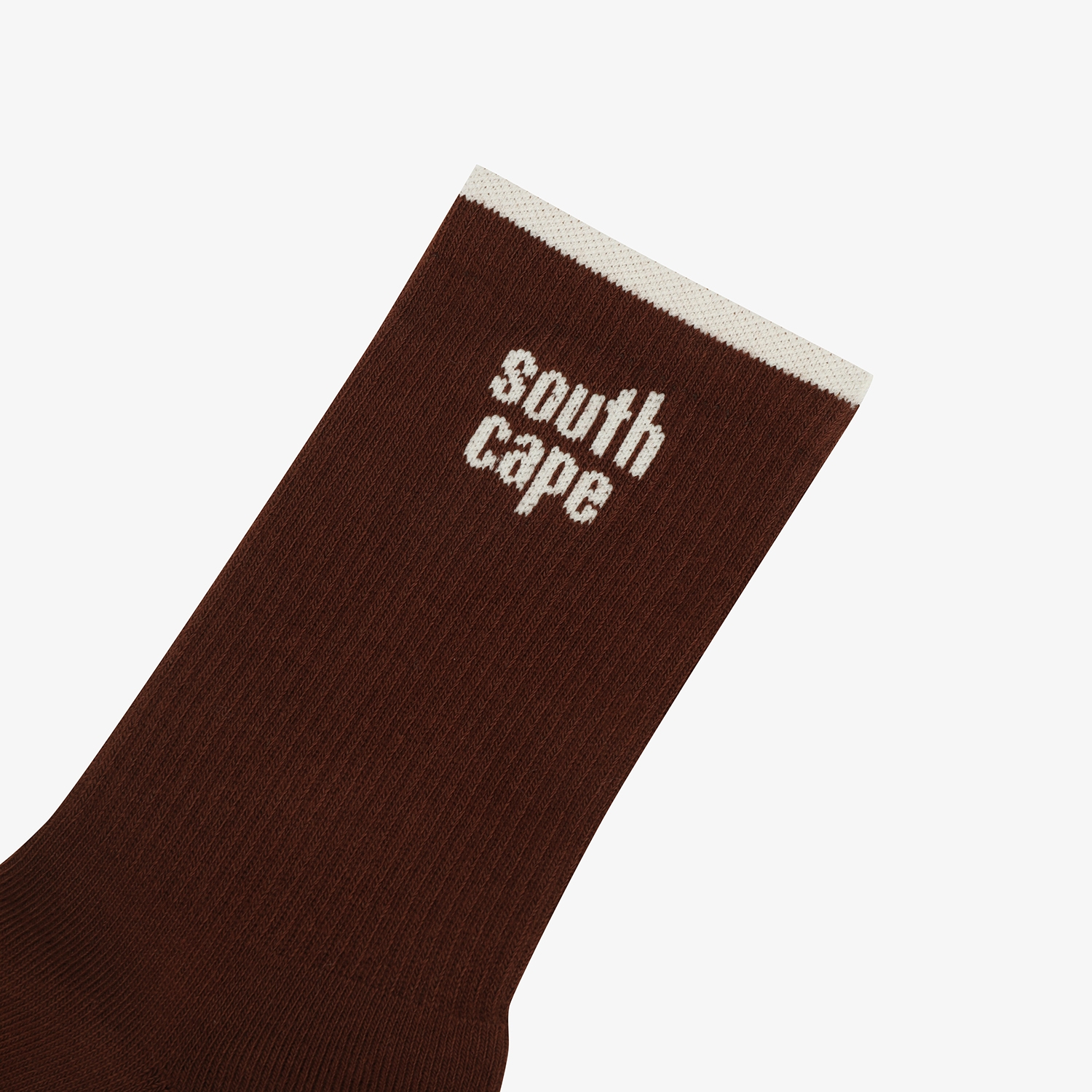 사우스케이프 여성 레터링 라인 로고 삭스_브라운