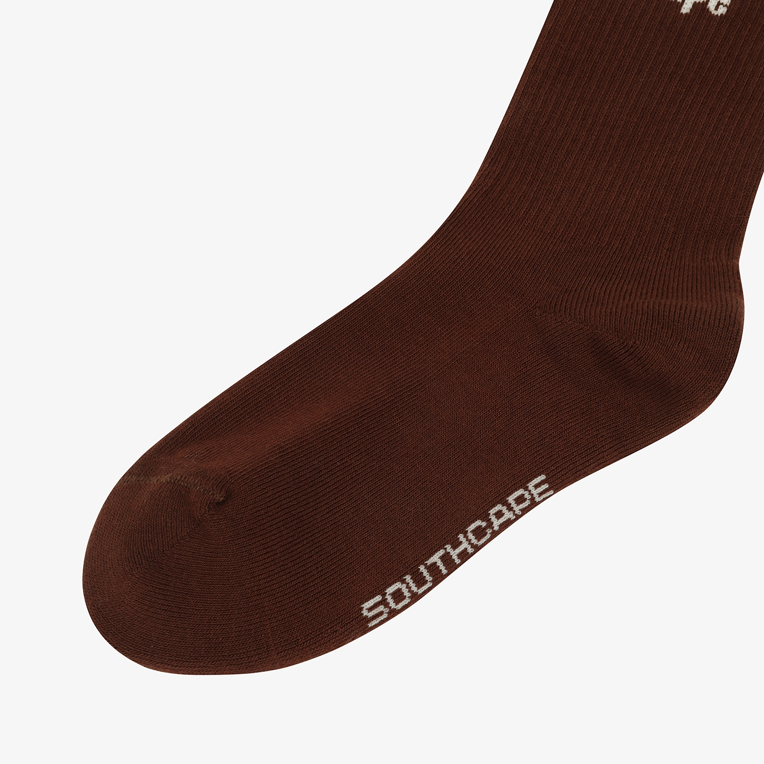 사우스케이프 여성 레터링 라인 로고 삭스_브라운