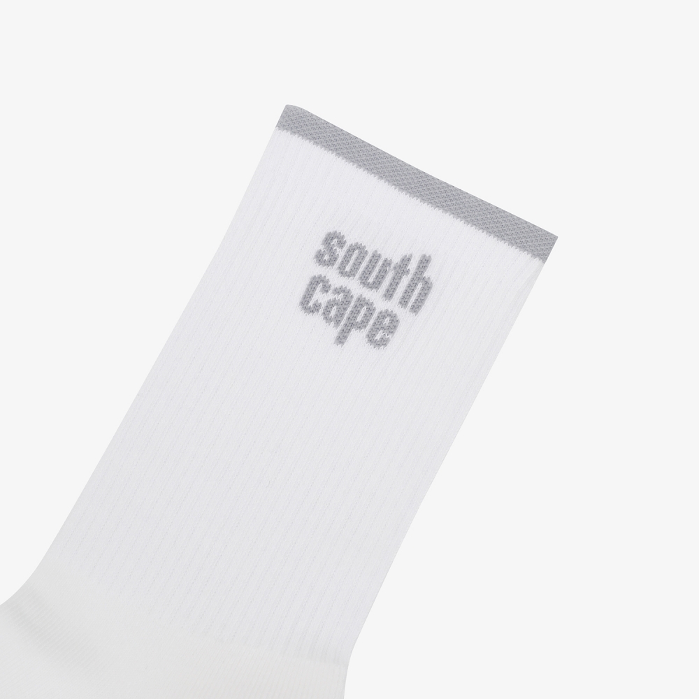 사우스케이프 여성 레터링 라인 로고 삭스_화이트