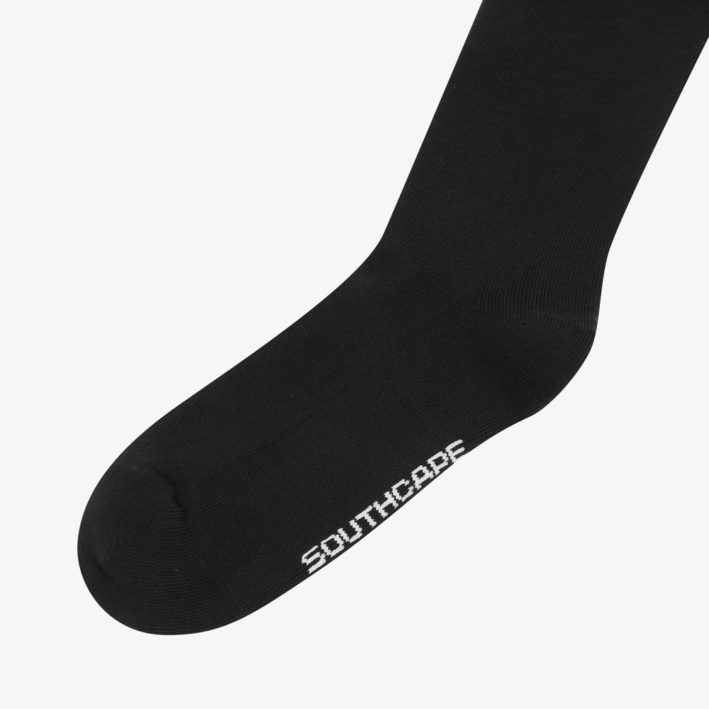 사우스케이프 여성 라인 로고 롱 오버니삭스_블랙