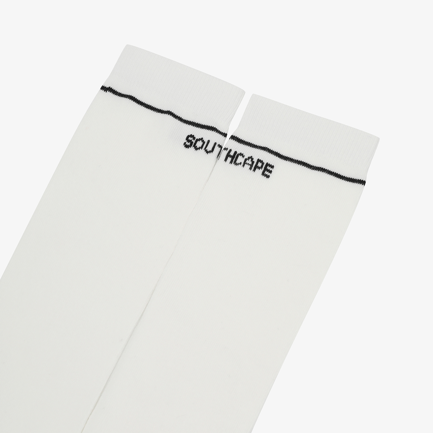 사우스케이프 여성 라인 로고 롱 오버니삭스_화이트