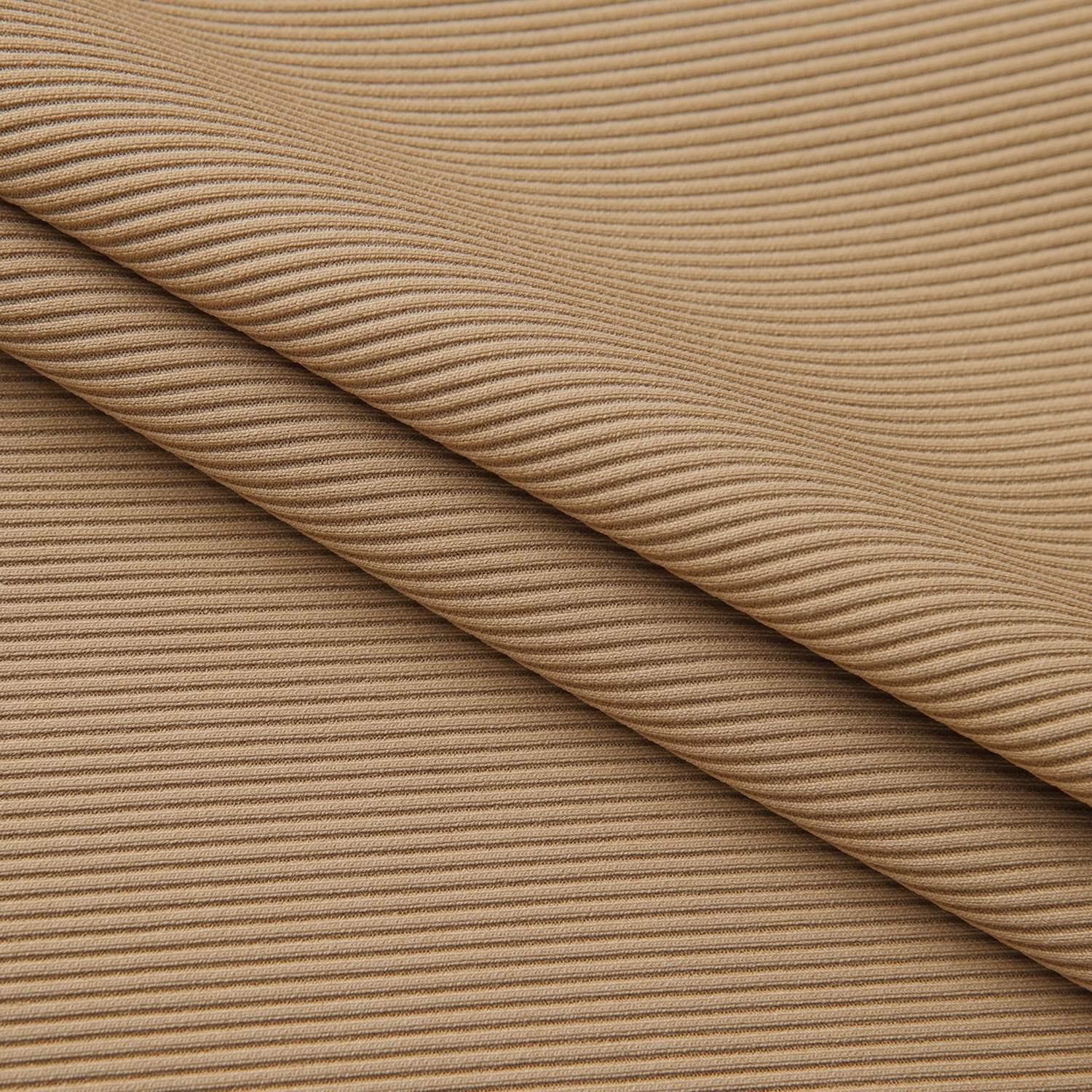 사우스케이프 여성 골지 프릴 하프집 티셔츠_베이지