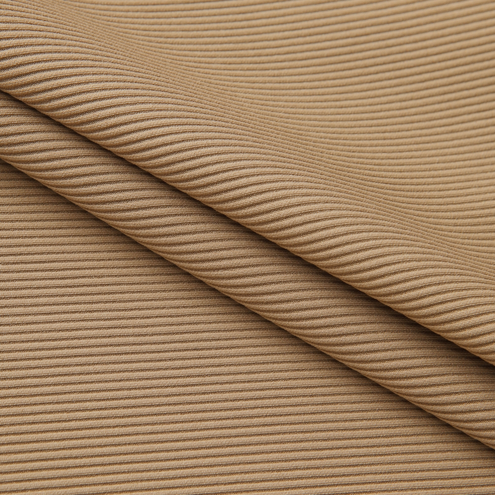 사우스케이프 여성 골지 프릴 하프집 티셔츠_베이지