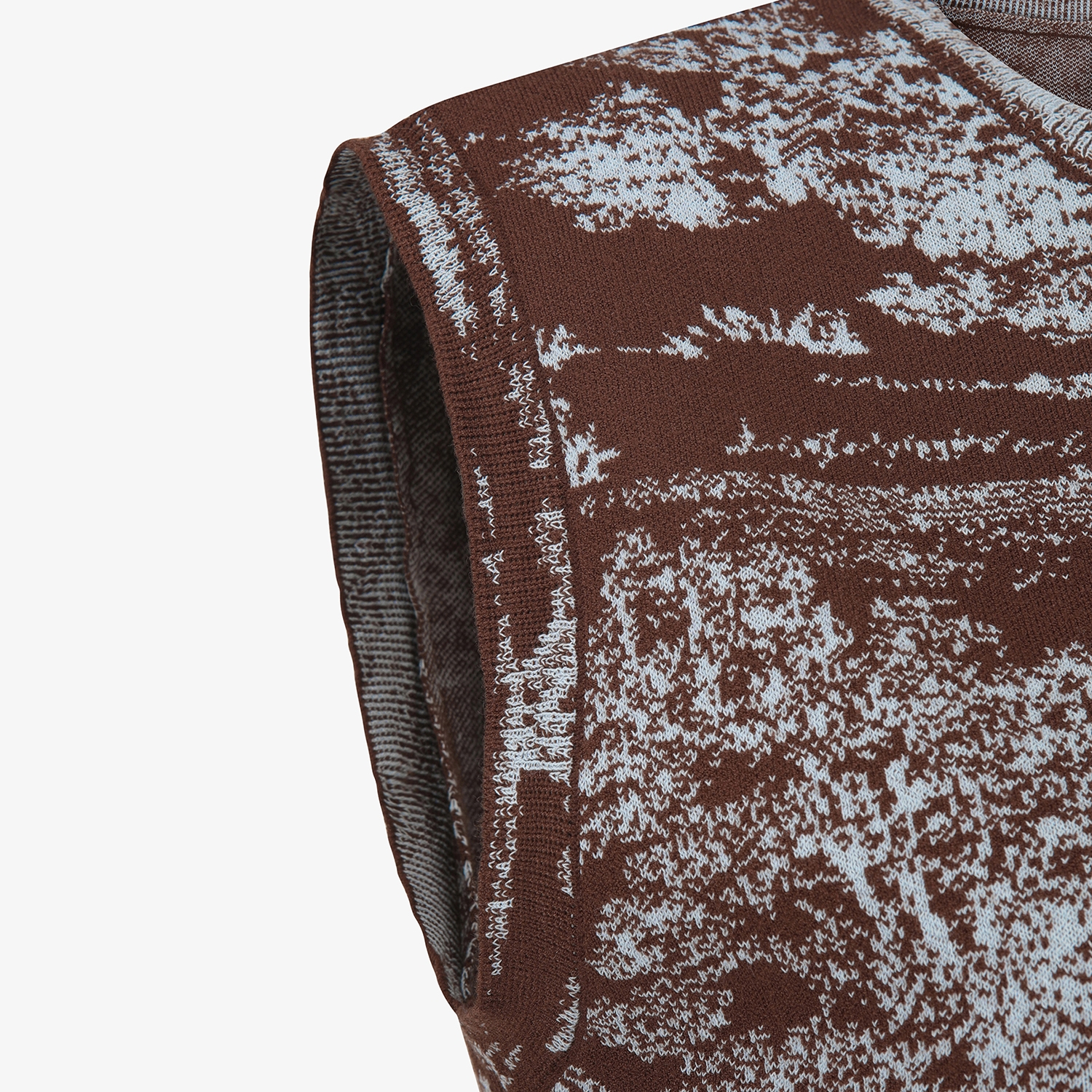 사우스케이프 여성 남해 헤리티지 니트 베스트_브라운