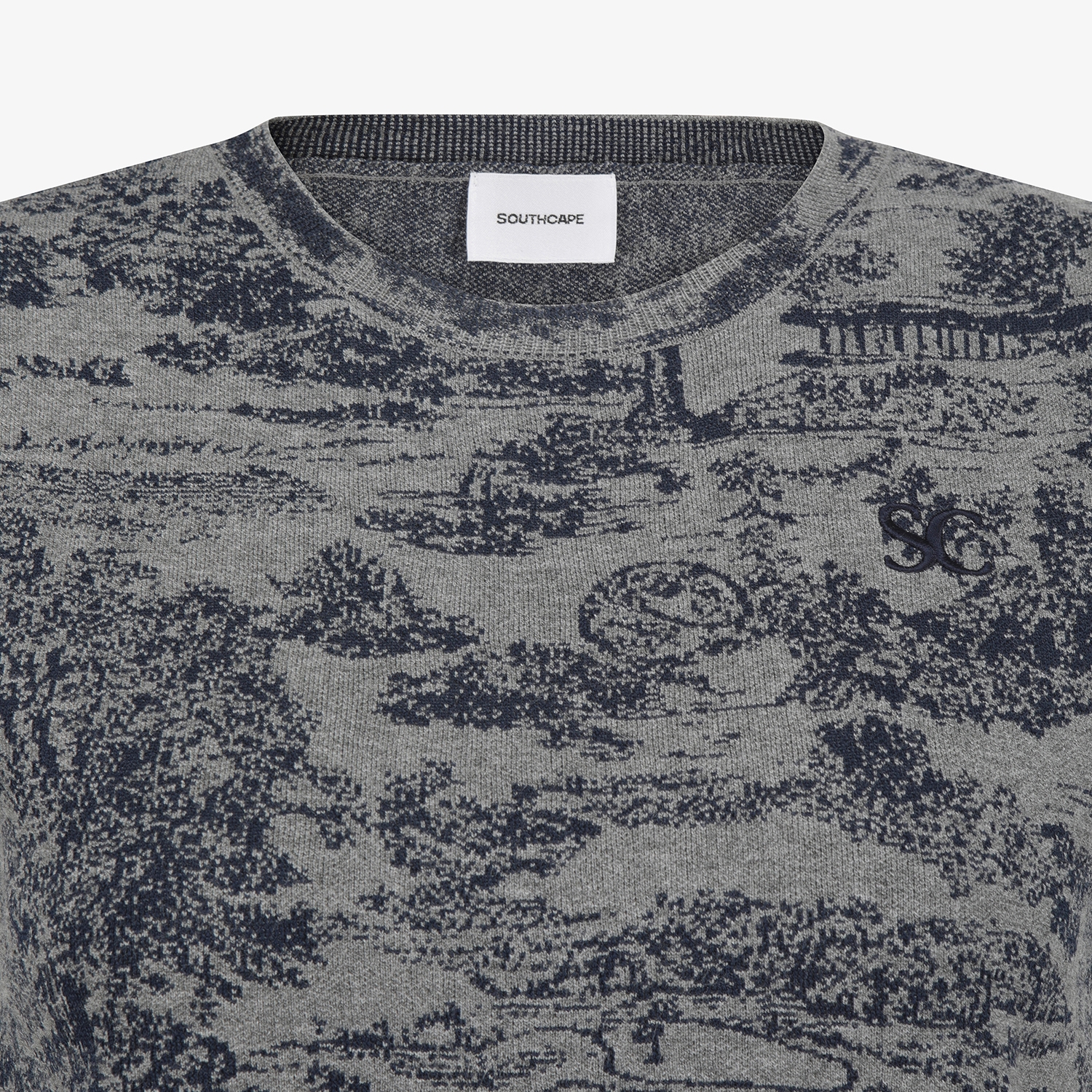 사우스케이프 여성 남해 헤리티지 니트 베스트_그레이