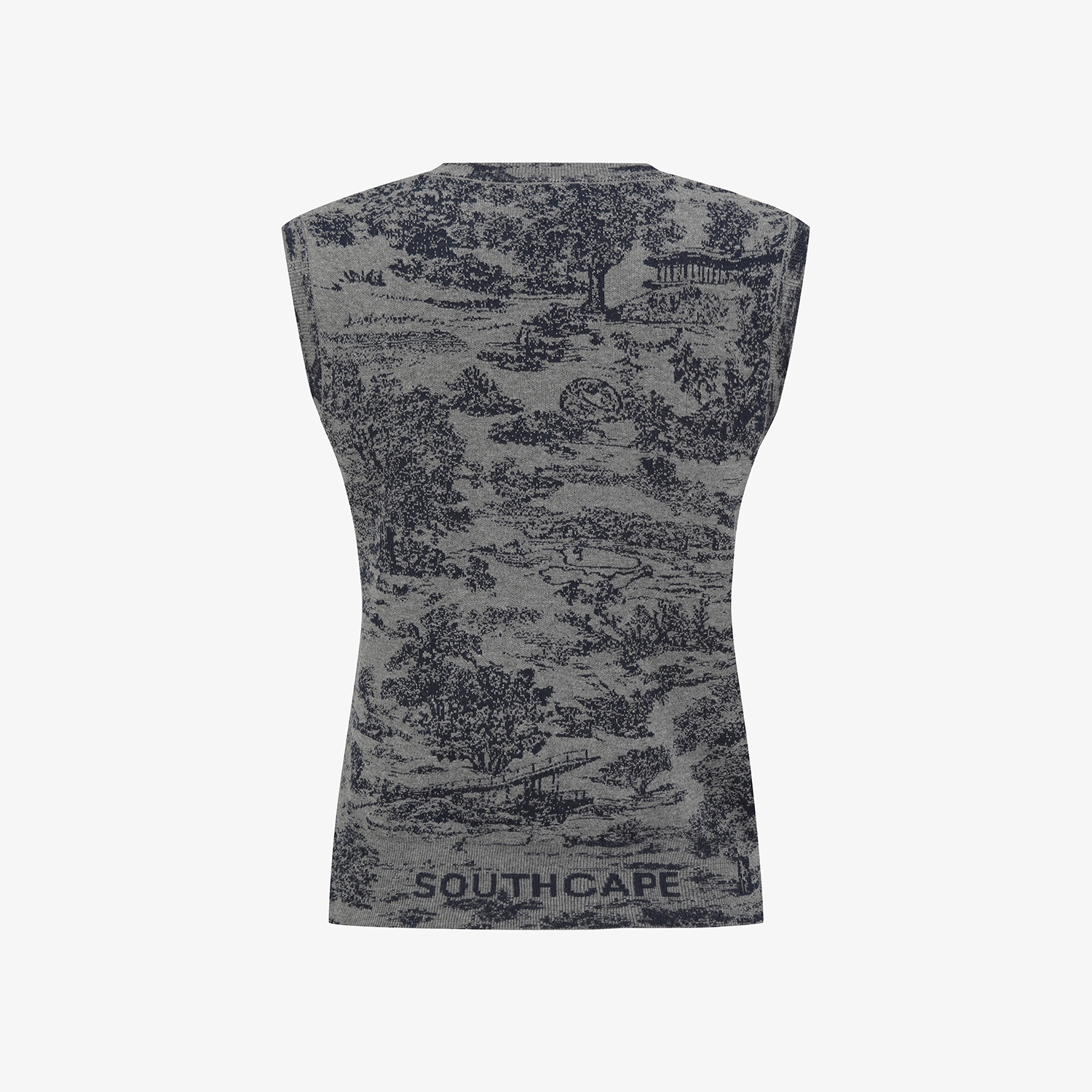 사우스케이프 여성 남해 헤리티지 니트 베스트_그레이