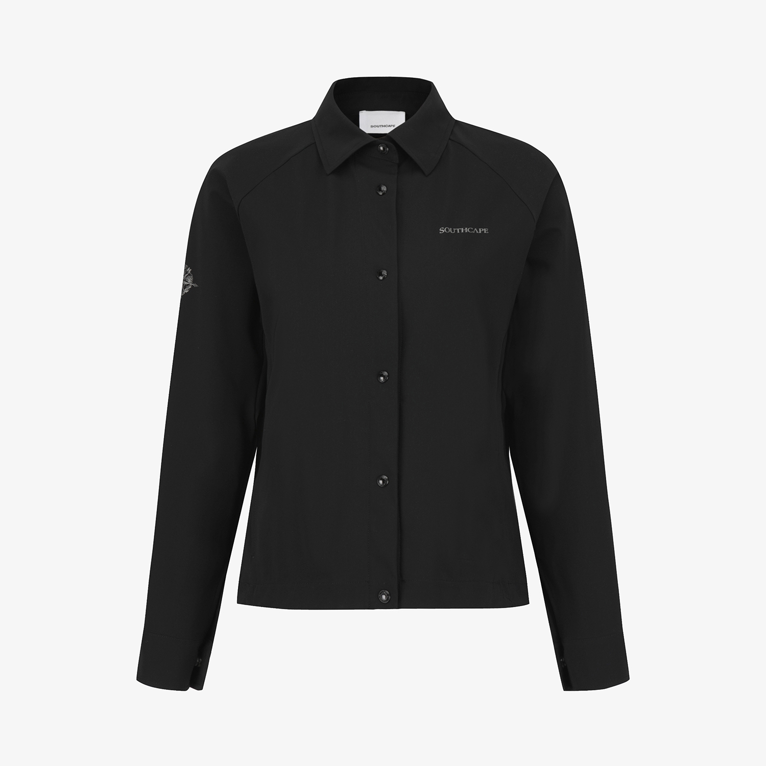 여성 사우스크로스 나일론 셔츠 자켓_블랙