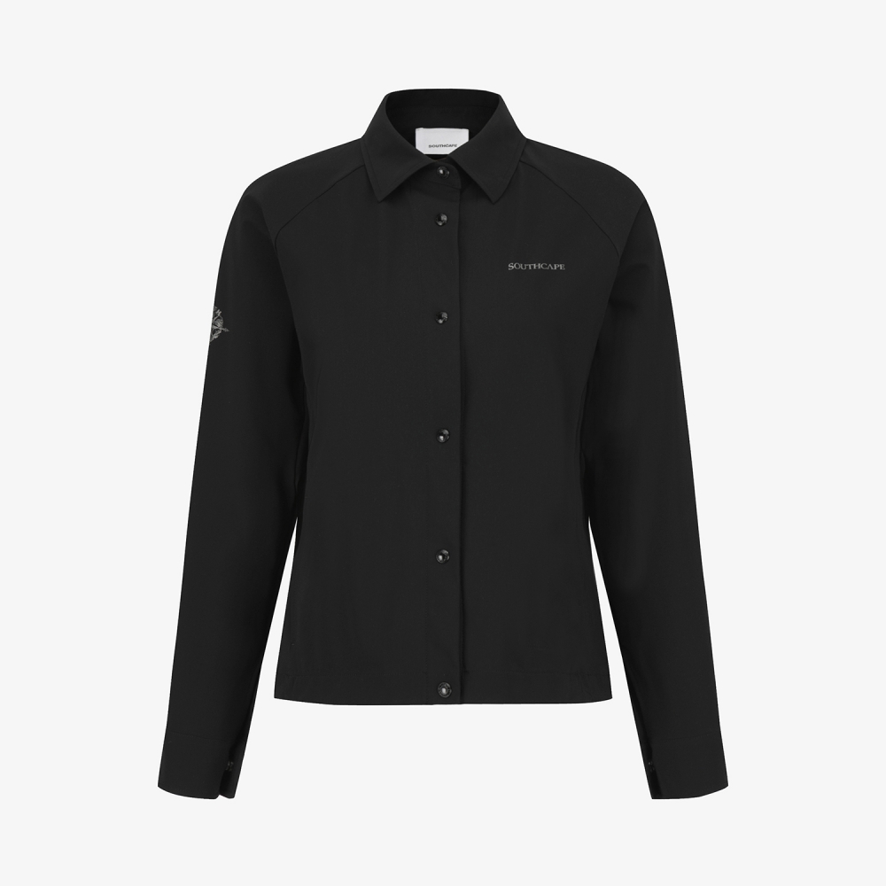 여성 사우스크로스 나일론 셔츠 자켓_블랙